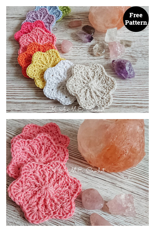 Sakura Face Scrubbies Free Crochet Pattern
