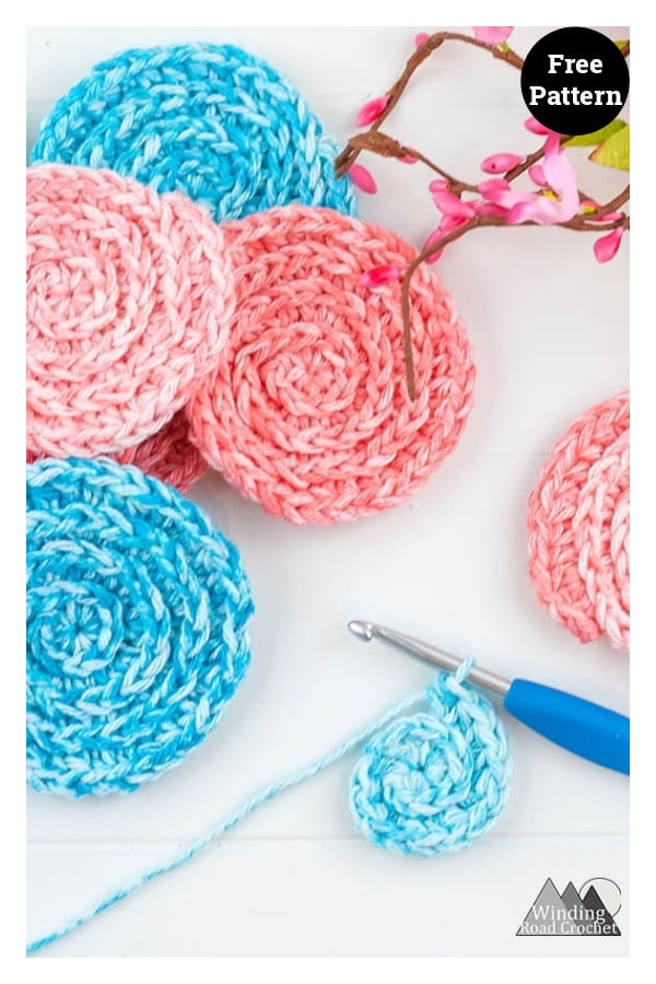 Spirals Face Scrubbies Free Crochet Pattern