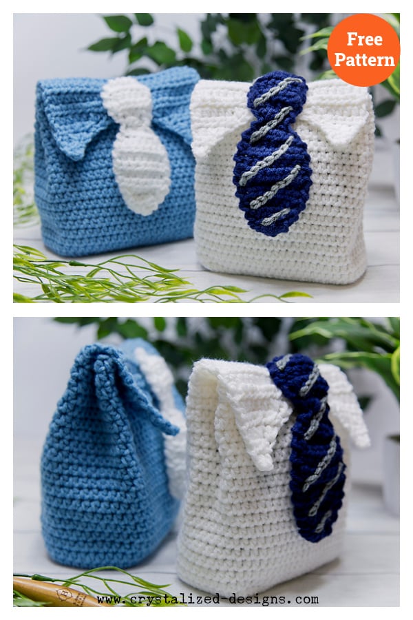 Tie Gift Bag Free Crochet Pattern