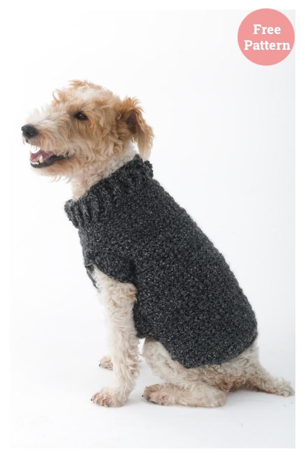 The Poet Dog Sweater Free Crochet Pattern 