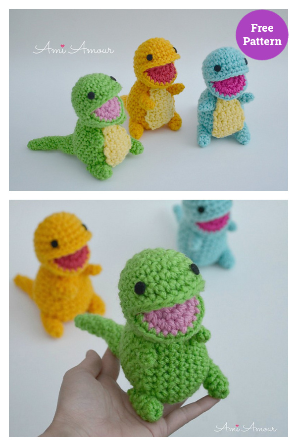 Baby Dinosaur Amigurumi Free Crochet Pattern