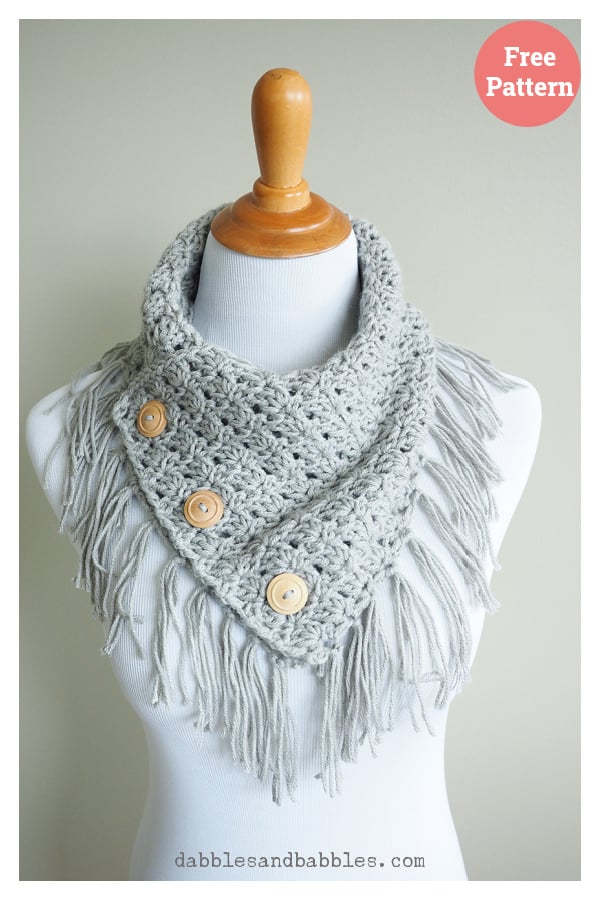 Easy Breezy Buttoned Cowl Free Crochet Pattern