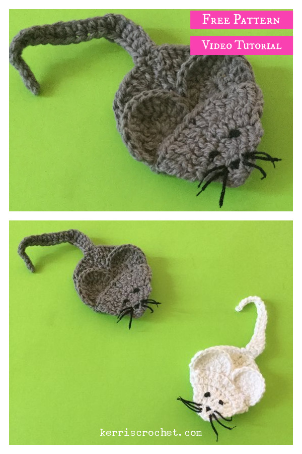 Mouse Free Crochet Pattern and Video Tutorial