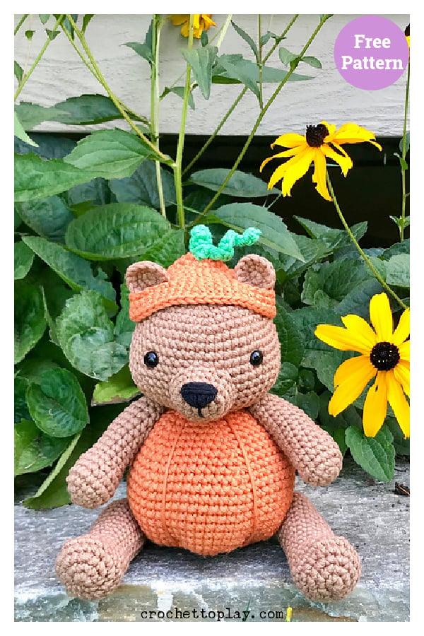 Pumpkin Patch Bear Free Crochet Pattern