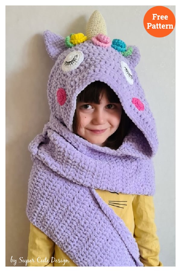 Unicorn Scarf Free Crochet Pattern