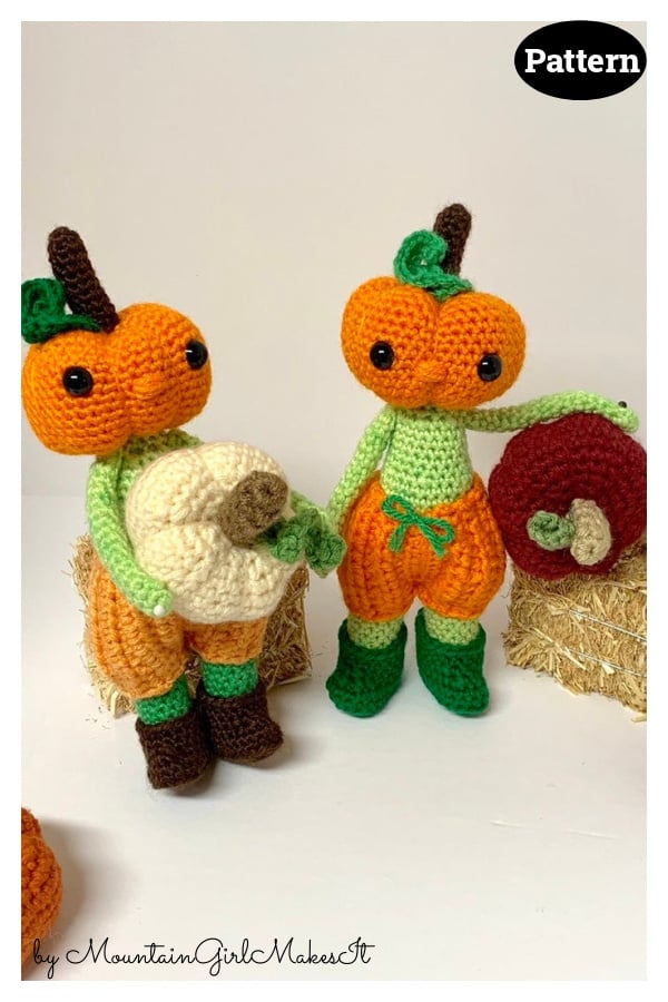 Amigurumi Pumpkin Head Doll Crochet Pattern