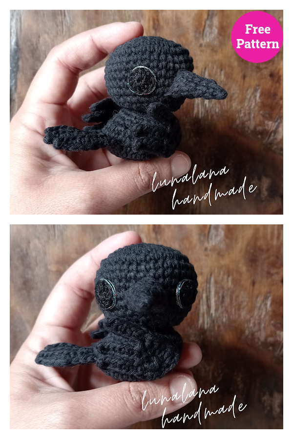  Crow Amigurumi Free Crochet Pattern 