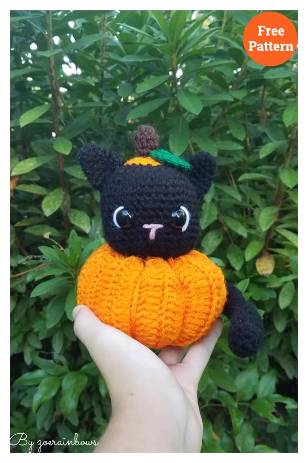 Halloween Pumpkin Cat Free Crochet Pattern