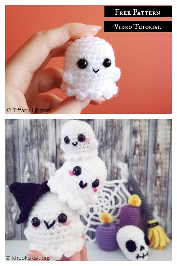 Howl The Littlest Ghost Free Crochet Pattern and Video Tutorial