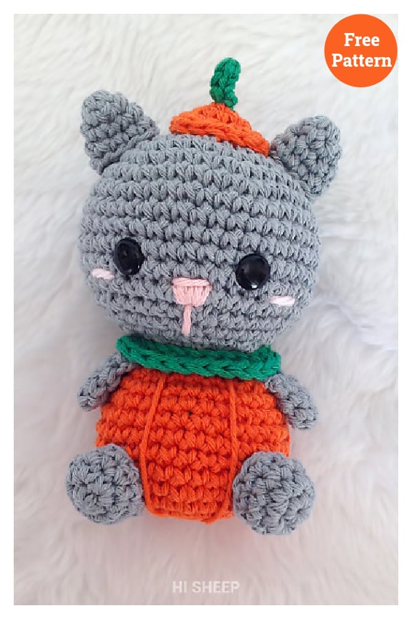 Pumpkin Cat Free Crochet Pattern