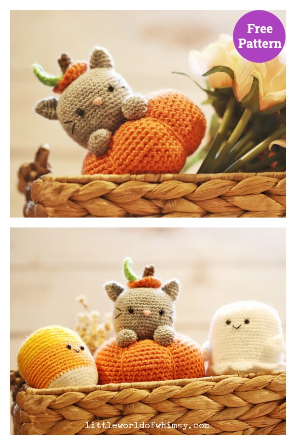 Secret the Pumpkitten Free Crochet Pattern