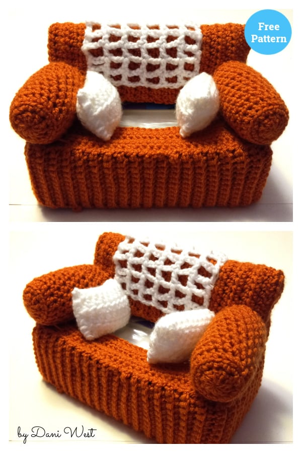 A Couch Tissue Box Cover Free Crochet Pattern