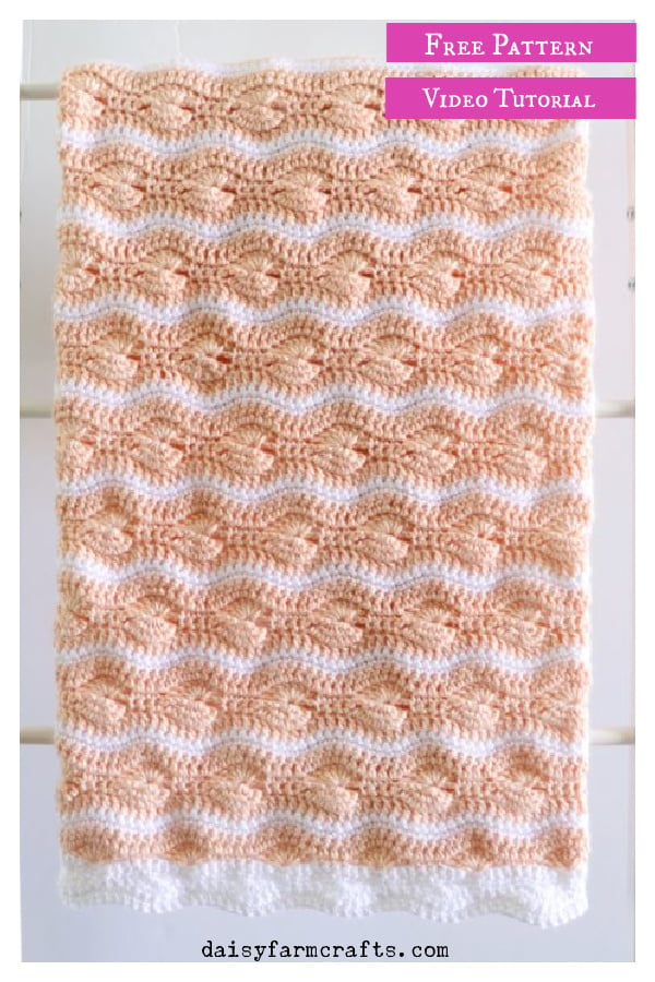 Catherine’s Wheel Waves Blanket Free Crochet Pattern and Video Tutorial