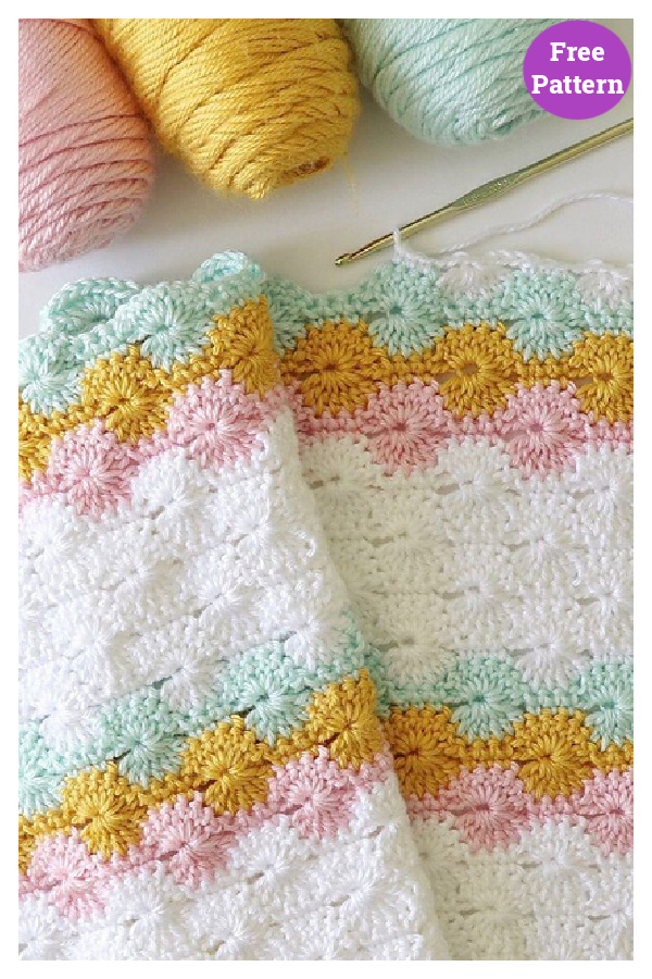 Classic Catherine's Wheel Blanket Free Crochet Pattern