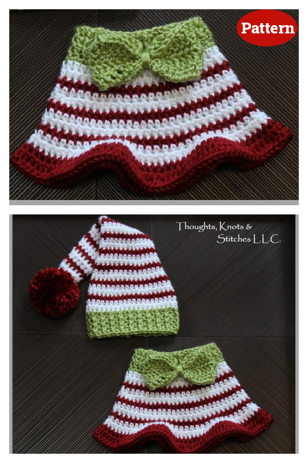 Little Elf Hat & Skirt Crochet Pattern 