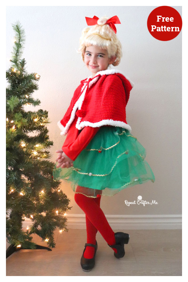 Red Cape and Costume Free Crochet Pattern