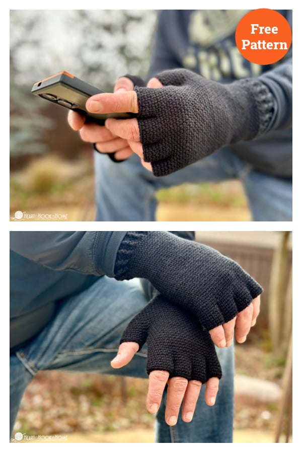 Gloves with Fingers Free Crochet Pattern