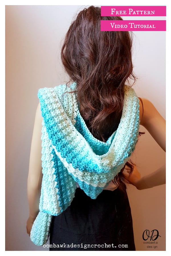 Faerie Mist Hooded Scarf Free Crochet Pattern and Video Tutorial 