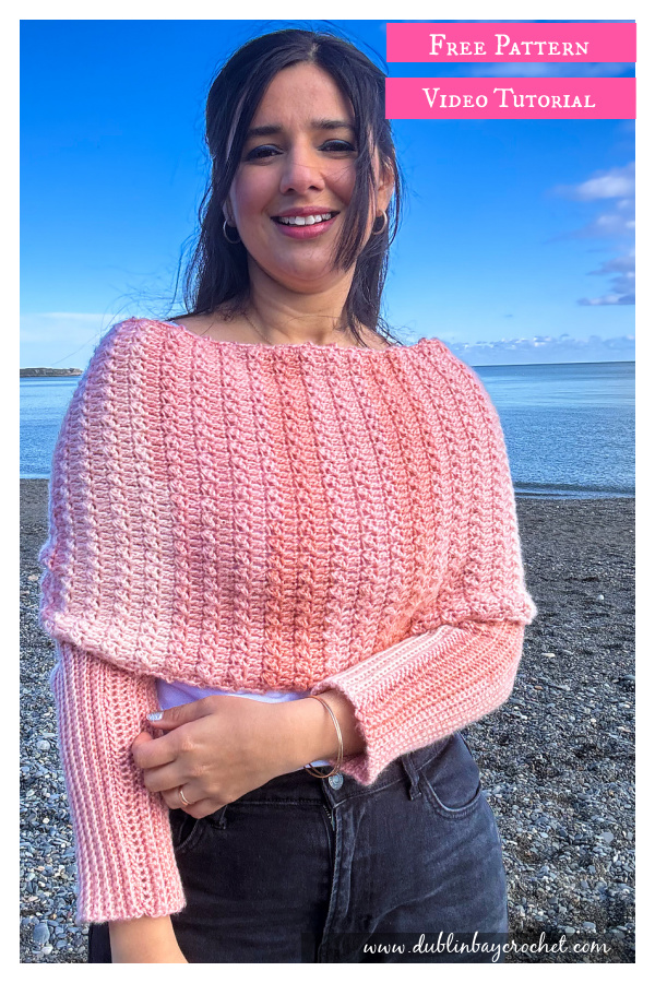 Jade Sweater Scarf Free Crochet Pattern and Video Tutorial