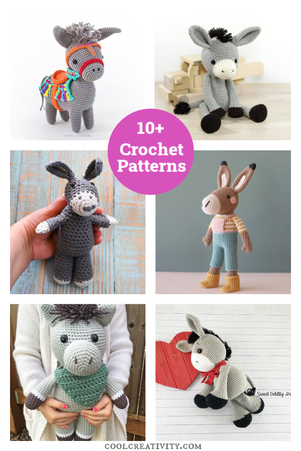10+ Donkey Amigurumi Crochet Patterns 