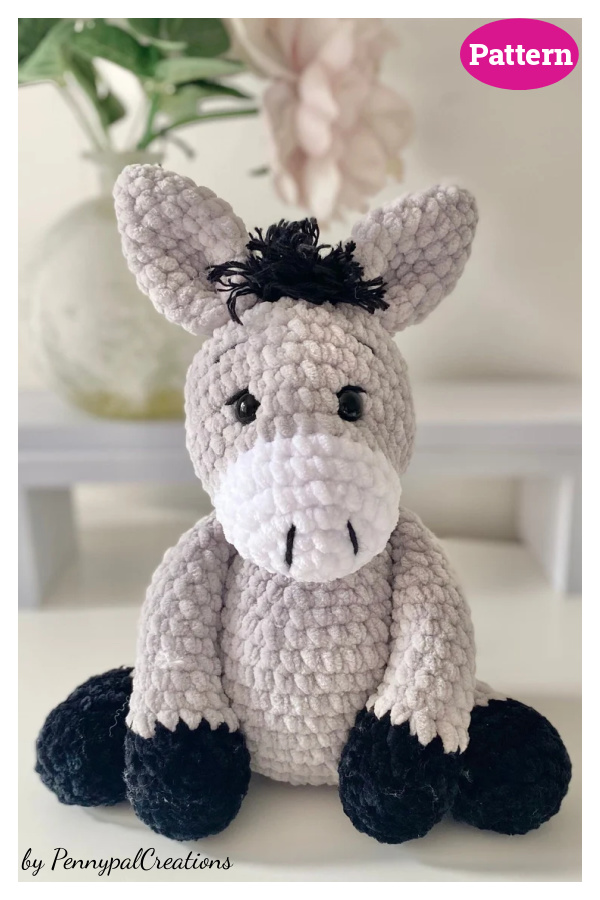 Emmett Donkey Amigurumi Crochet Pattern