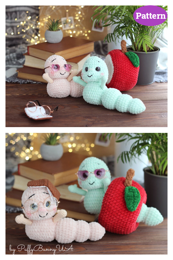 Book Worm Crochet Pattern