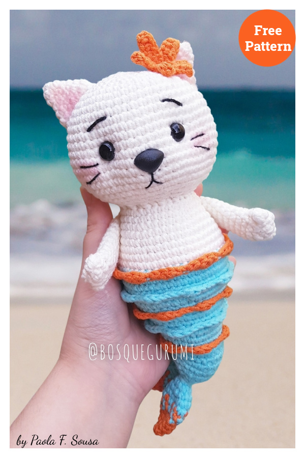 Mermaid Cat Amigurumi Free Crochet Pattern