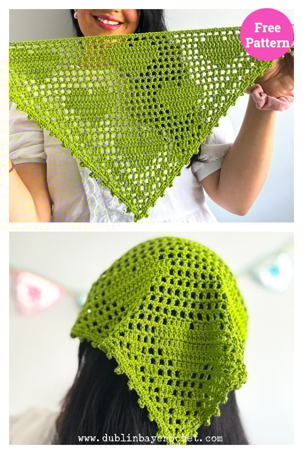 Love Hearts Bandana Free Crochet Pattern