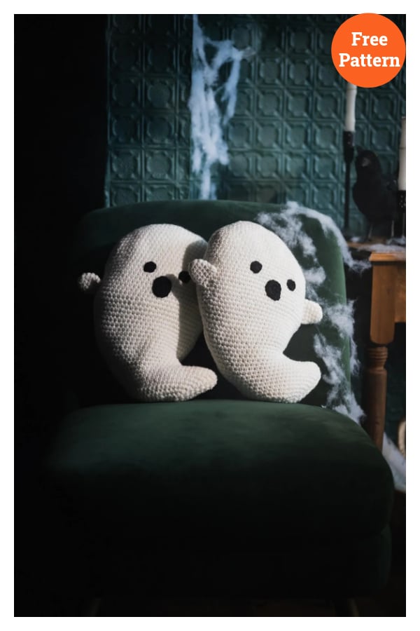 Ghost Pillow Free Crochet Pattern 