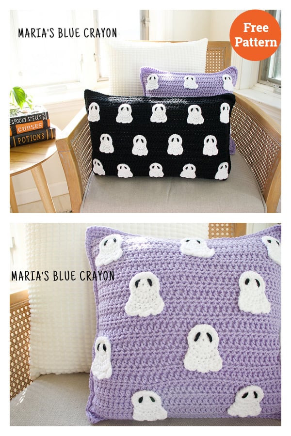 Ghost Pillow Free Crochet Pattern