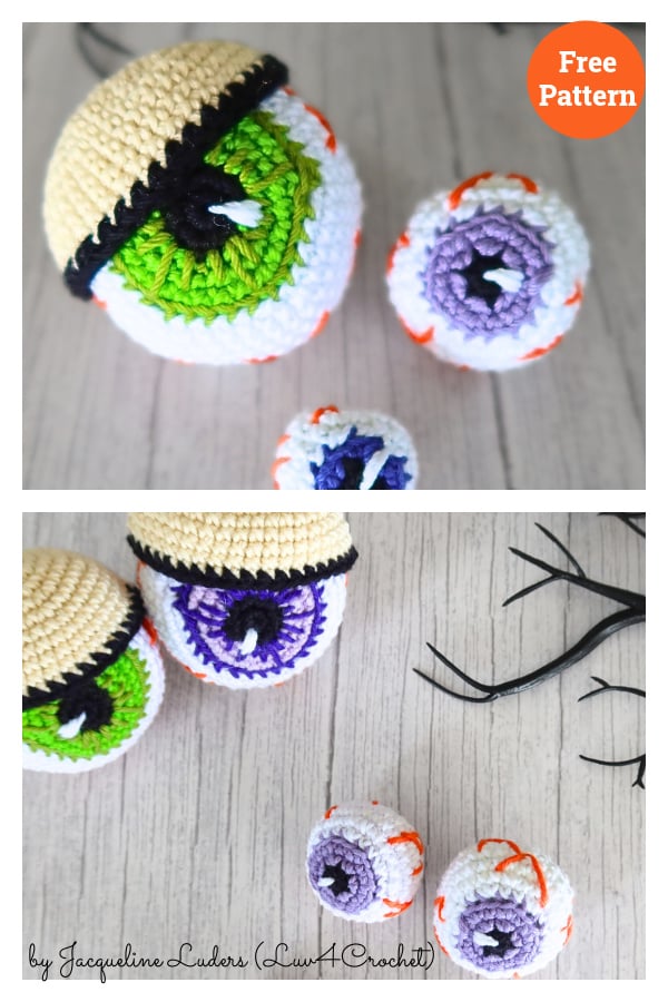 Halloween Eyes Free Crochet Pattern