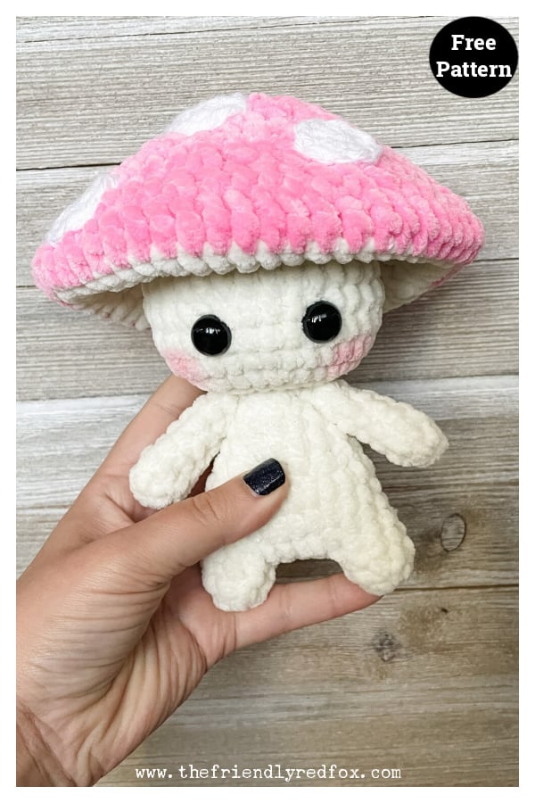 Doll Mushroom Plushie Amigurumi Free Crochet Pattern