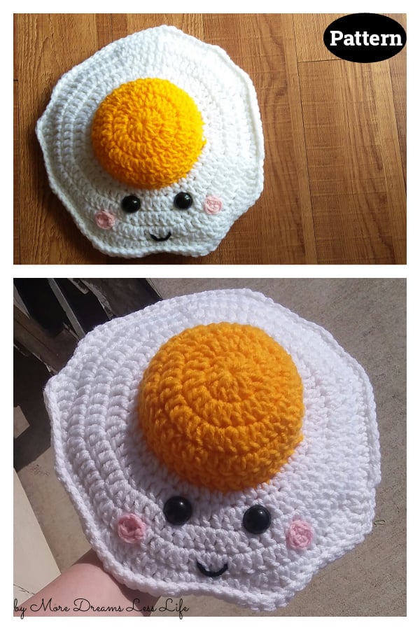 Kawaii Fried Egg Crochet Pattern