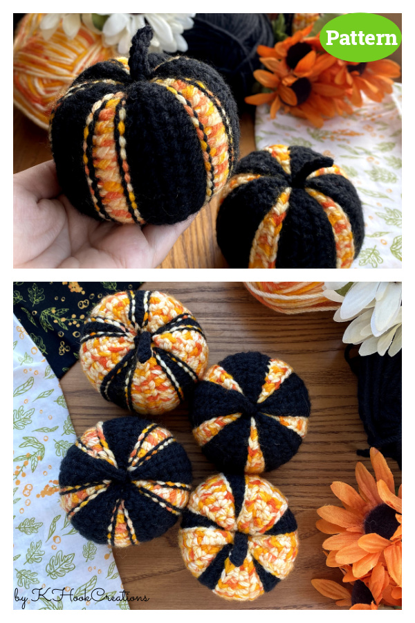 Striped Pumpkins Crochet Pattern