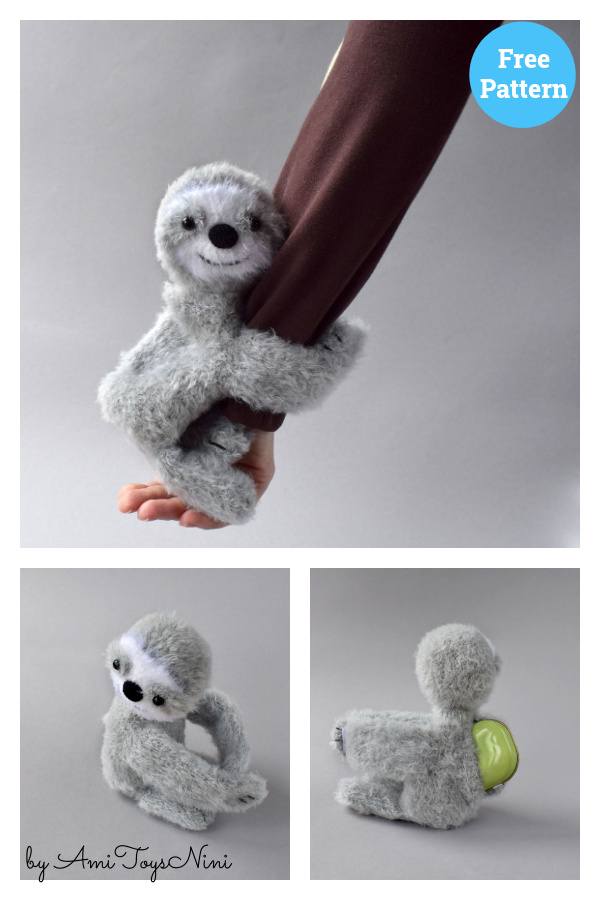 Sloth Wristband Wallet Free Crochet Pattern