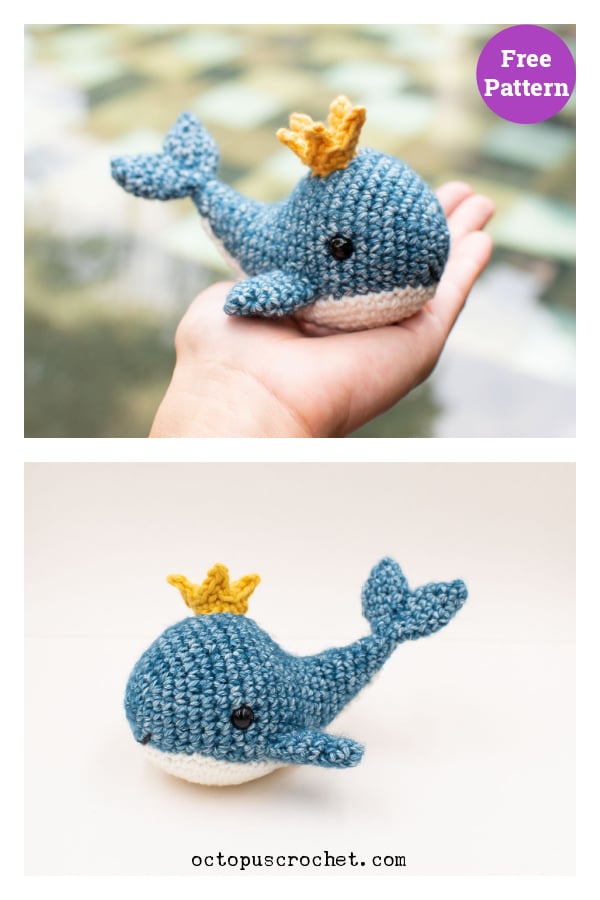 Baby Whale Toy Free Crochet Pattern