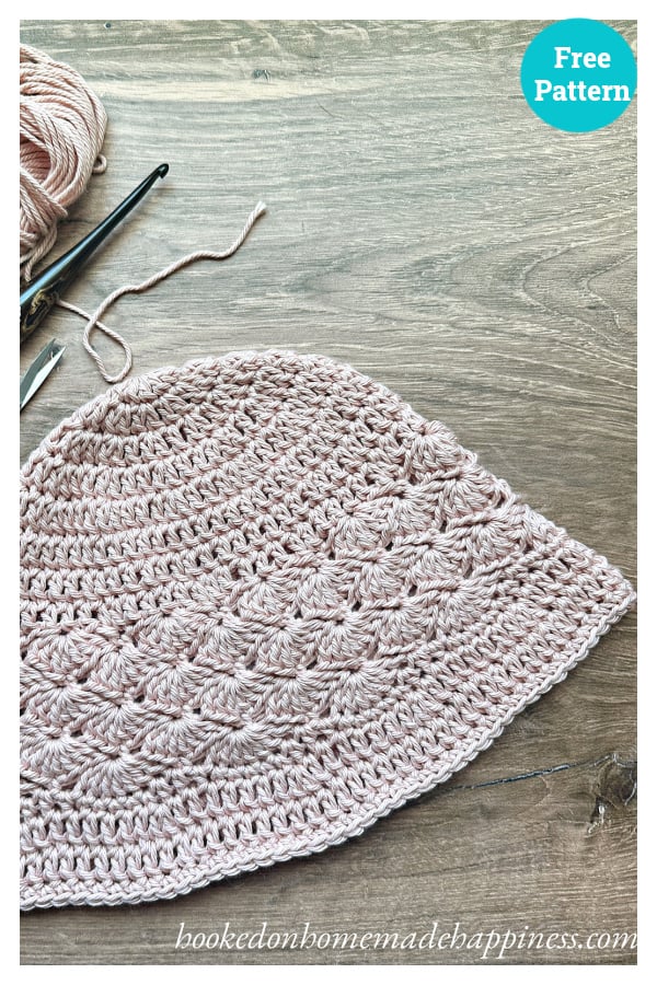Shell Stitch Bucket Hat Free Crochet Pattern