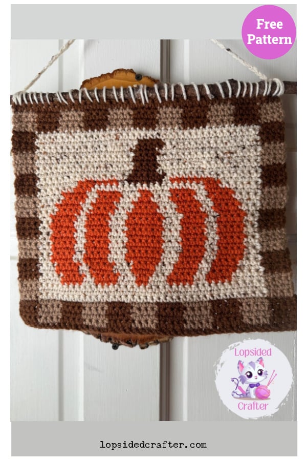 Country Pumpkin Wall Hanging Free Crochet Pattern