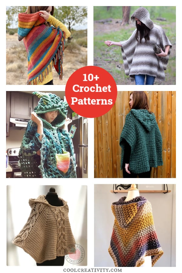 10+ Hooded Poncho Crochet Patterns 