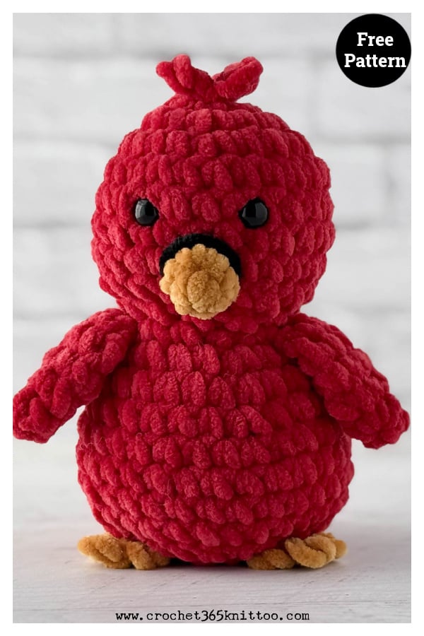 Carl the Cardinal Free Crochet Pattern