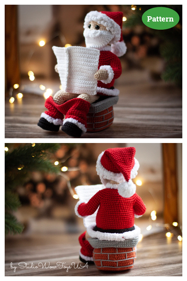 Christmas Bad Santa Amigurumi Crochet Pattern 