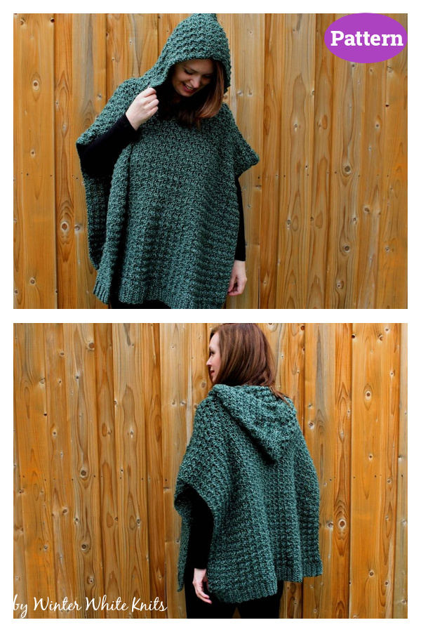 Eden Woods Hooded Poncho Crochet Pattern