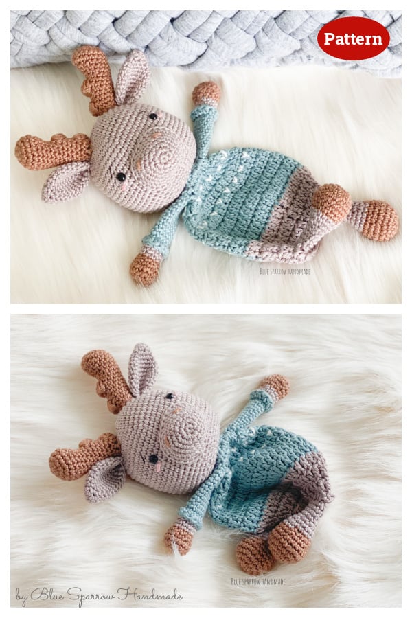 Maverick Moose Baby Lovey Crochet Pattern