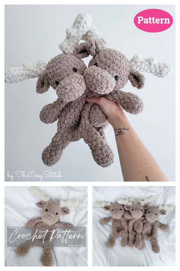 Monty the Moose Snuggler Crochet Pattern