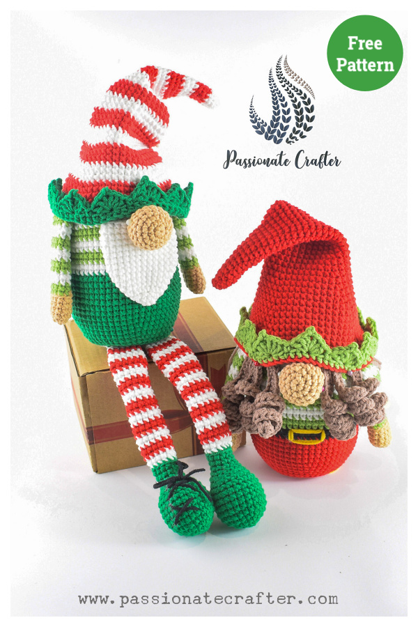 Christmas Elf Gnome Amigurumi Free Crochet Pattern