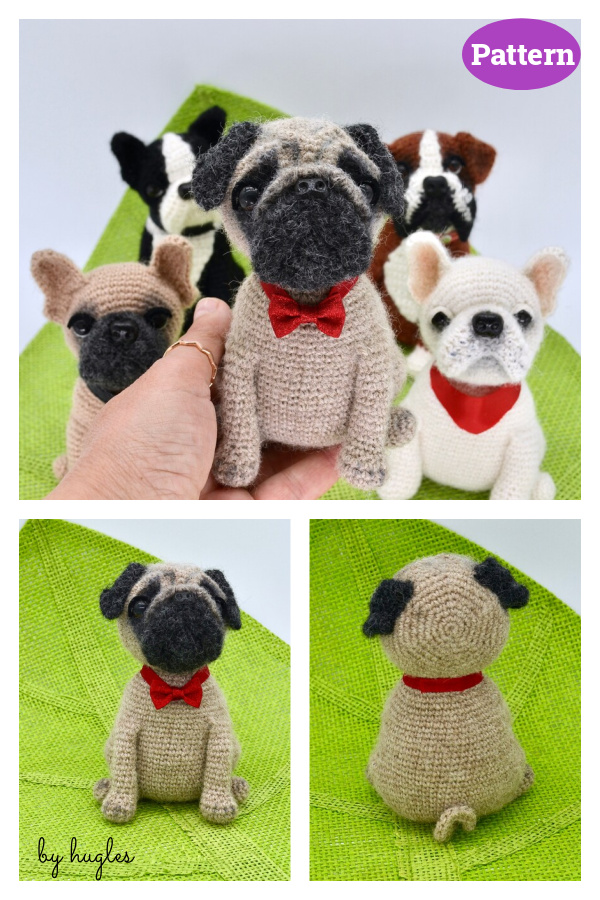 Amigurumi Pug Dog Crochet Pattern