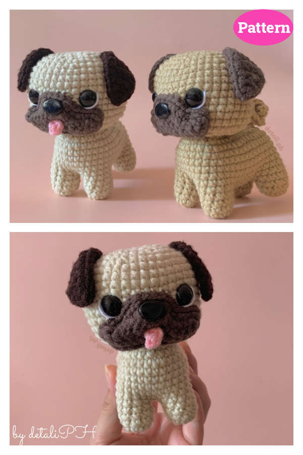 Dog Pet Pug Amigurumi Crochet Pattern