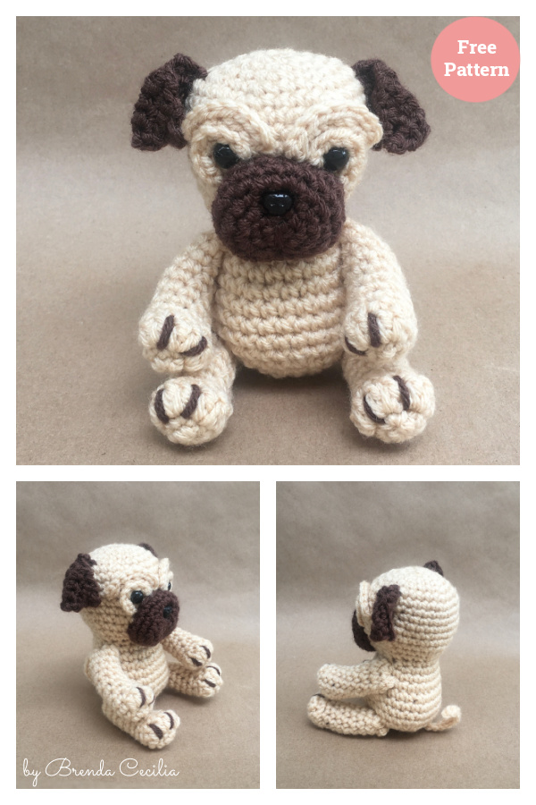 Pug Puppy Free Crochet Pattern