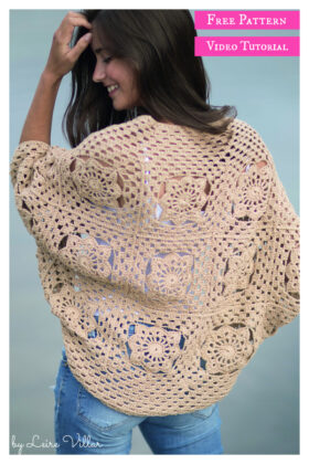 Granny Square Shrug Free Crochet Pattern And Video Tutorial