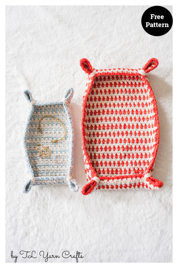 Tri Color Trays Free Crochet Pattern